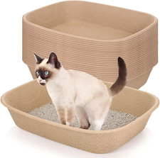 20 Pcs Disposable Cat Litter Trays for Travel Home - 17.5x13.5 Inches