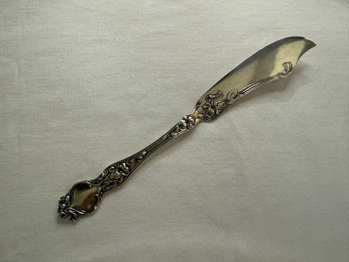 Wallace Violet Flat Master Butter Knife Sterling Silver 1904