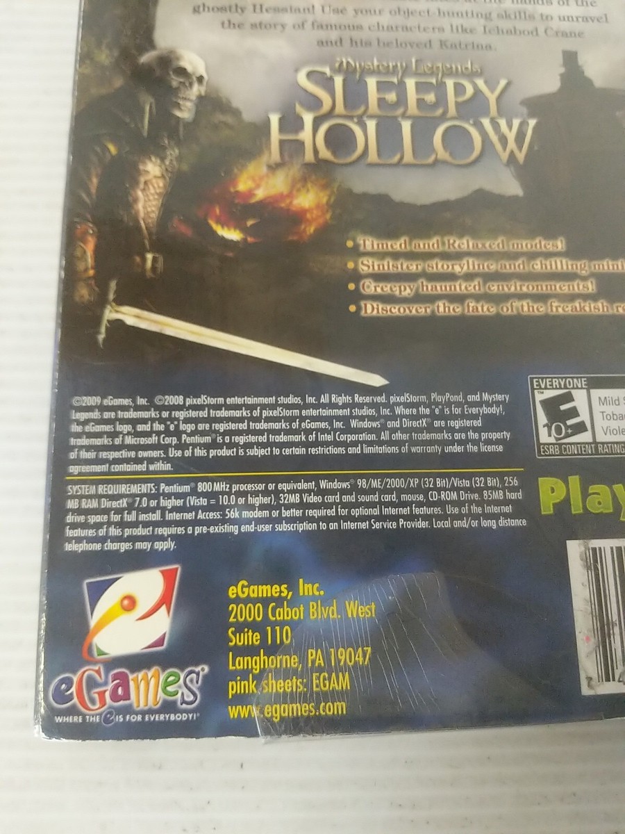 Mystery Legends SLEEPY HOLLOW: Hidden Object Game (PC CD-rom) no
