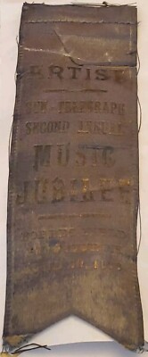 1936 Forbes Field Ribbon Sun Telegraph 2nd Annual Music Jubilee Pittsburgh PA