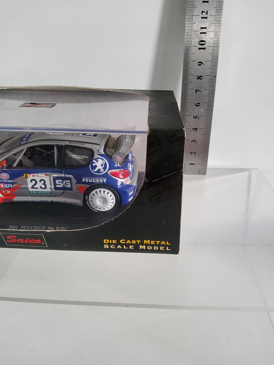 Saico 2002 PEUGEOT 206 WRC ミニカー Majorette Peugeot 206 WRC no.2 Silver 1:57 (3
