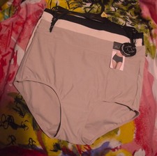 3 NEW PRIMA VALENTINA 871375 BG/LB MICROFIBER GOODBBYE TUMMY BRIEF PANTIES M