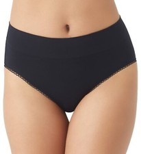 Wacoal 296507 Women's Feeling Flexible Seamless Hi Cut Panty, Black, X-Large