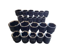22pc 3/4" Drive 6-Point Impact Socket Set S.A.E. 7/8-2" & M.M. 22-50mm