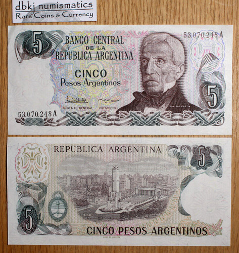 ND(1983-1984) Argentina 5 Pesos Argentinos - P312d - Uncirculated