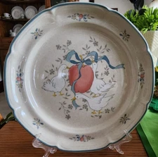 Marmalade Dinner Plate(s) 11" Goose #8868 International Stoneware White Orange !