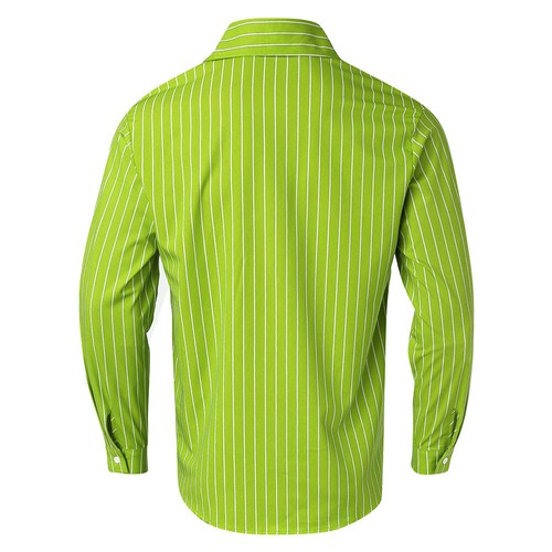 Mens Striped Casual Shirts Long Sleeves Summer Beach Loose Button T Shirt Tops - Picture 10 of 20