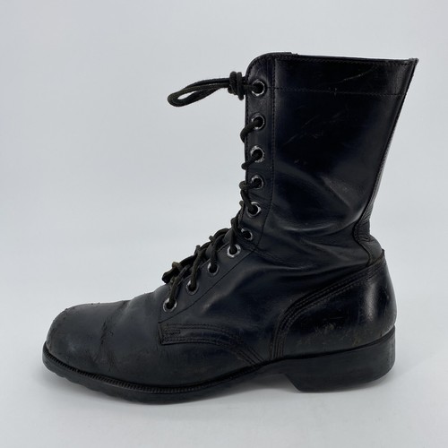 Vintage 1969 Ro-Search Black Leather 60s Vietnam Military Combat Boots Size 10 R - Picture 8 of 13