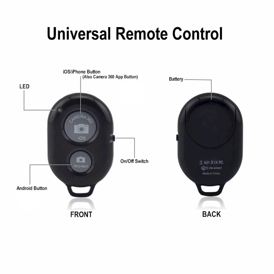 Cell Phone Bluetooth Remote Control Travel For iPhone iPad Samsung Smartphone - Image 4 of 4