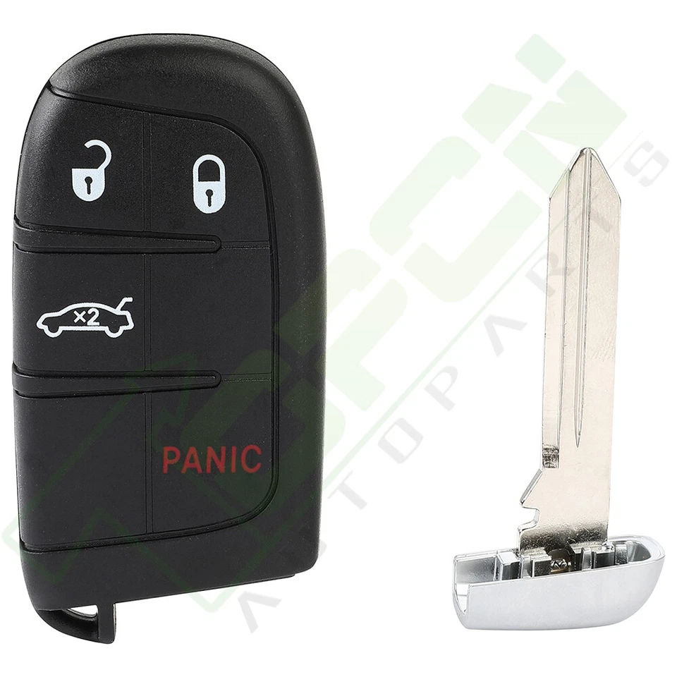 Llavero de coche con control remoto de entrada sin llave para Chrysler 200 Dodge Challenger Foto 2 de 4