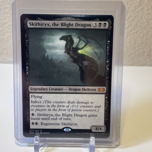 Magic Gathering-MTG-Skithiryx, the Blight Dragon-Double Masters-PACK FRESH-NF - Afbeelding 1 van 5