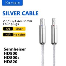 Hifi 5N Silver Balance Cable For Sennheiser HD800 HD800s HD820 Dharma D1000 5FT
