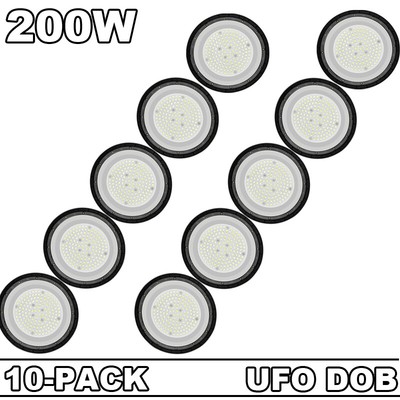 LED UFO Shop Light 200W Factory Warehouse Commercial  Light Fixtures 10Pack