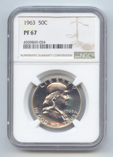 1963 Proof Franklin Half Dollar, NGC PF-67, Blast White