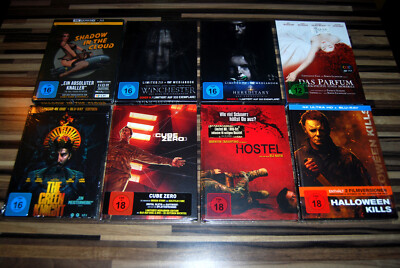 8 x MEDIABOOK SAMMLUNG HALLOWEEN, HOSTEL, CUBE. HORRORFILME OOP RAR ALLE NEU&OVP