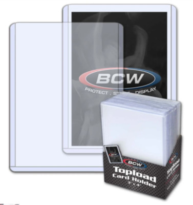 25 BCW 3x4 Top loaders Standard Card Holder Clear Toploaders Quantity Discounts!
