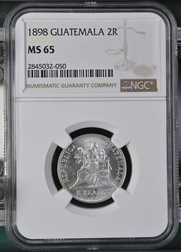 GUATEMALA 2 REALES 1898 NGC MS 65 - 第 1/2 張圖片