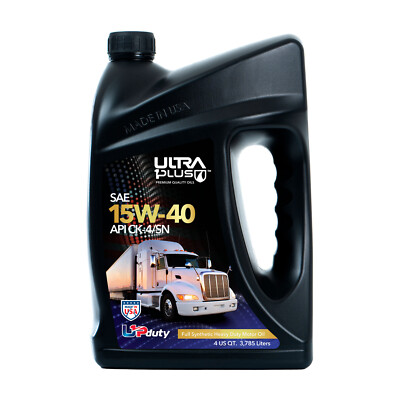 Ultra1Plus SAE 15W-40 Full Synthetic HD Diesel Motor Oil API CK-4/SN   4 QTS