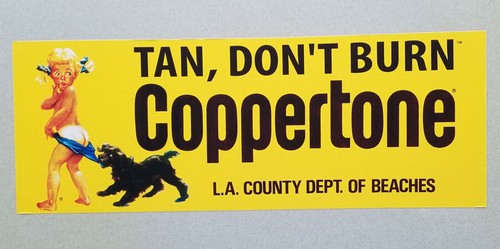 COPPERTONE Suntan Lotion Tan Dont Burn 18" Sticker Decal Sign beach ...