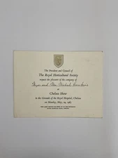 Vintage Invitation Mayor Michael Hawkins Royal Horticultural Society Chelsea Shw