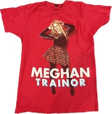 MEGHAN TRAINOR CONCERT SHORT SLEEVE CREW NECK T Shirt Red Variant Size M - EUC