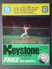 1973 Cincinnati Reds San Francisco Giants Scorebook Bench Rose Morgan Perez ---