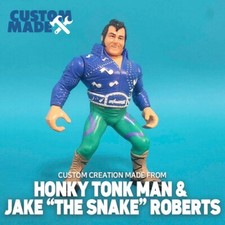C06_ HONKY TONK MAN & JAKE THE SNAKE ROBERTS BODY/OFF  WWF CUSTOM HASBRO FIGURE