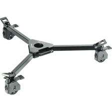Sachtler Black Aluminum Dolly with 4 Caster Wheels - Compact Tripod Dolly