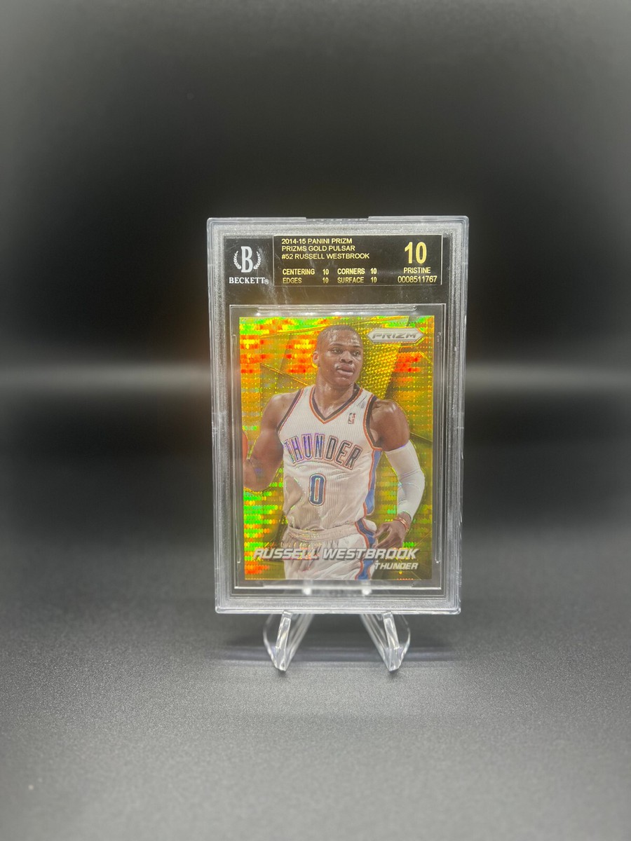 2014-15 Panini Prizm Russell Westbrook Gold Pulsar 01/10 BGS 10 