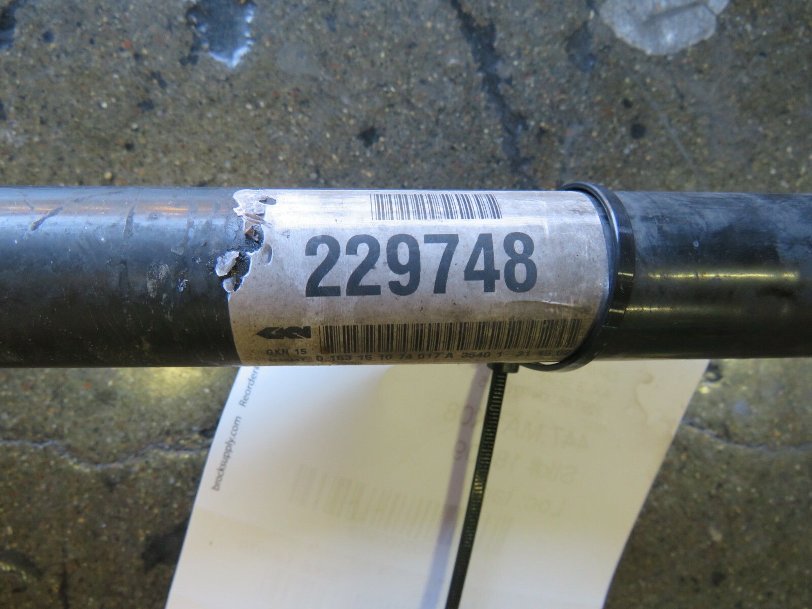 Maserati Quattroporte, Granturismo, Axle Shaft, Used, P/N 229748, s/c 270625