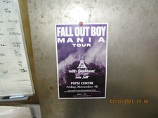 FALL OUT BOY MANIA Tour Pepsi Center Denver 2018 SHOW FLYER EMO PUNK PETE WENTZ