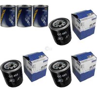 3X Original Mahle / Knecht ÖLfilter OC 485 + 3X SCT Motor Flush MotorspüLung