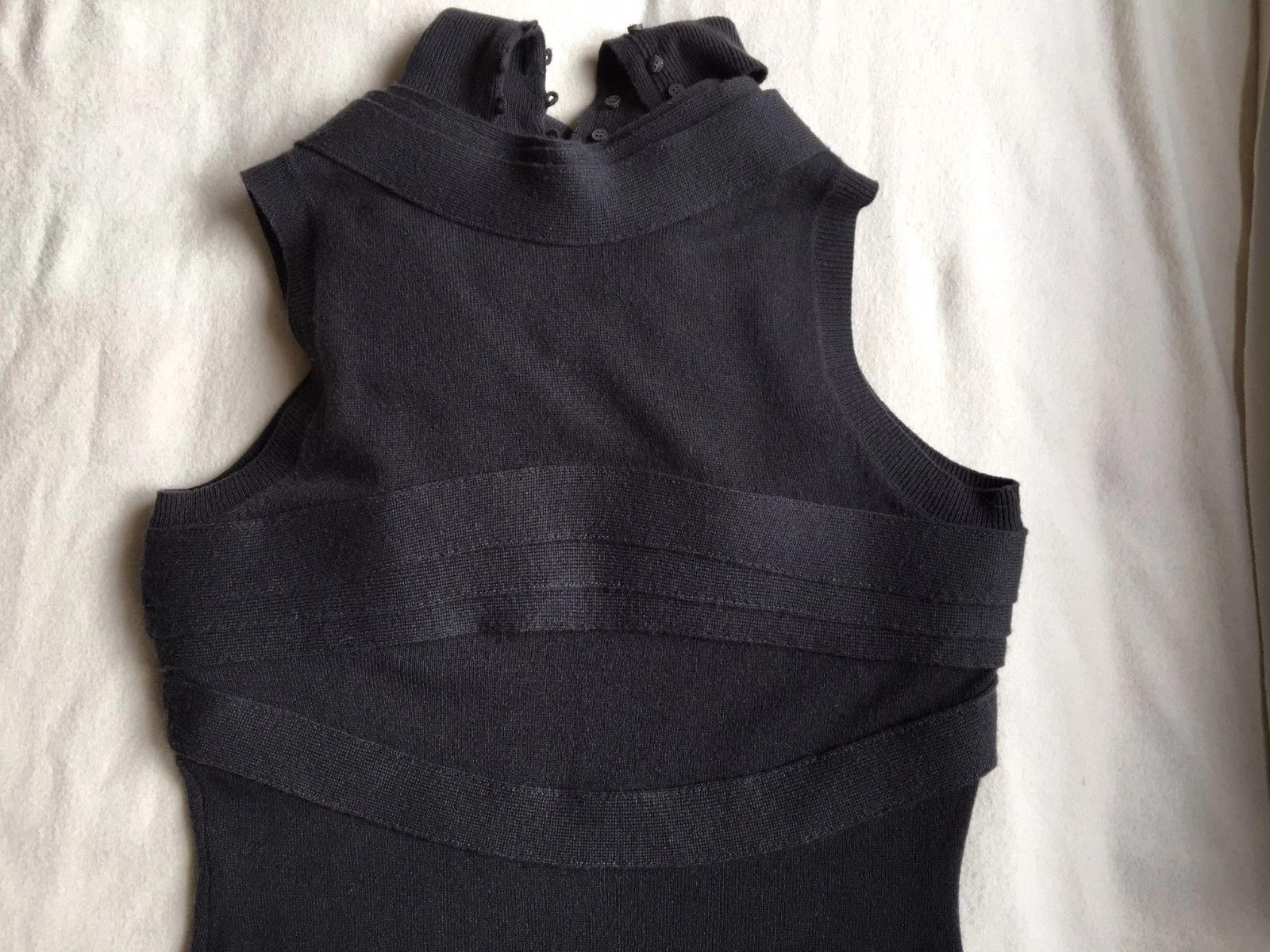 Abito in maglia senza maniche grigio 100% cashmere Celine nuovo taglia M