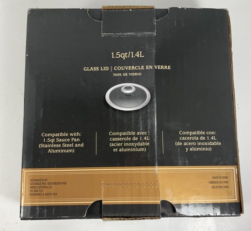 RARE Revere Ware 1.5 qt/1.4 L Tempered Glass Dome Lid NEW IN BOX VERY GOOD NIB - Picture 2 of 3