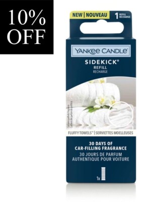 Yankee Candle Fluffy Towels Sidekick Auto Diffusor Duft Nachfüller hält 30 Tage