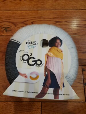 Caron Simply Soft O'Go Quick Start Graphite/white soft yarn | eBay