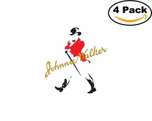 Johnnie Walker Logo Vector 4 Stickers 4x4 Inches Sticker Decal Ebay