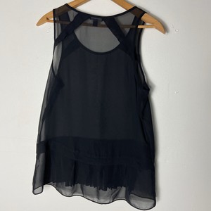 black chiffon tank