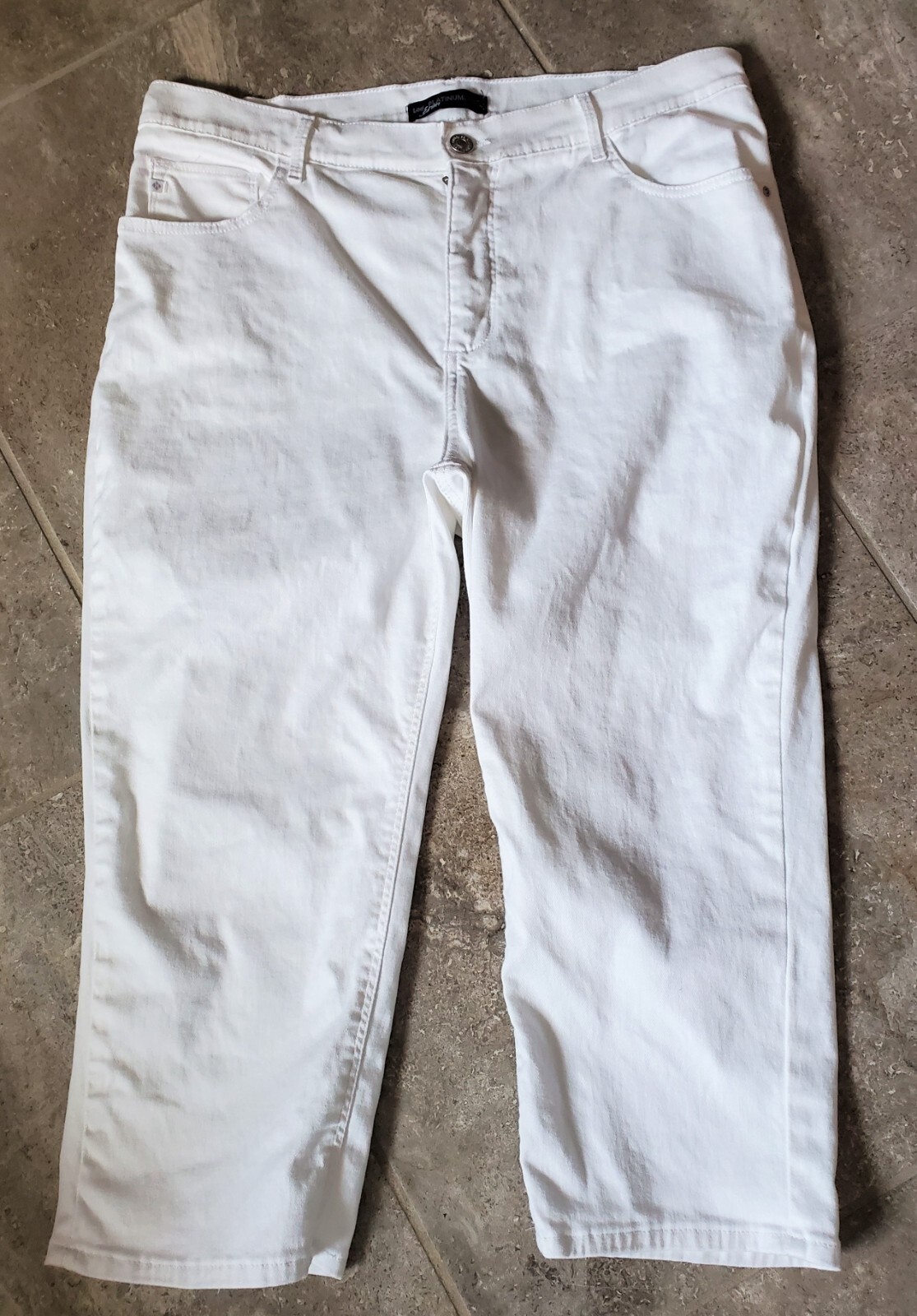 EUC - Lee Platinum Label Capri Pants White Size 16W (Cotton/Spandex) | eBay