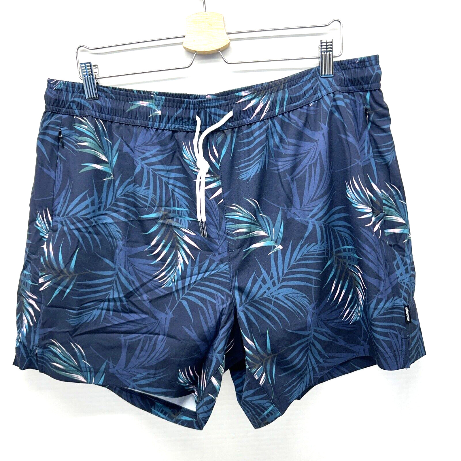 Maamgic Swim Shorts Mens Medium  Colorful Drawstring  2 Zip Pockets 32
