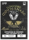 RARE / CONCERT TICKET - WHITESNAKE: LIVE A PARIS ( FRANCE) 1990