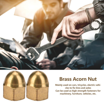 Brass Acorn Nut Set, Hex Nuts Kit, Dome Head Cap Fasteners M3 M12 Cars Tricycles Electric Vehicles Fixing Tires Axles 28g 121g 1oz 4 3oz Weight - View #4
