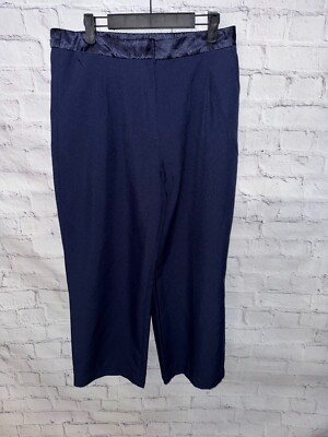 AProductZ elegante Stoffhose mit Satinbund marine Grösse 21
