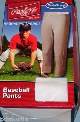 Pantalon De Baseball Rawlings – Blanc, Taille Youth XL, Garçon, Occasion