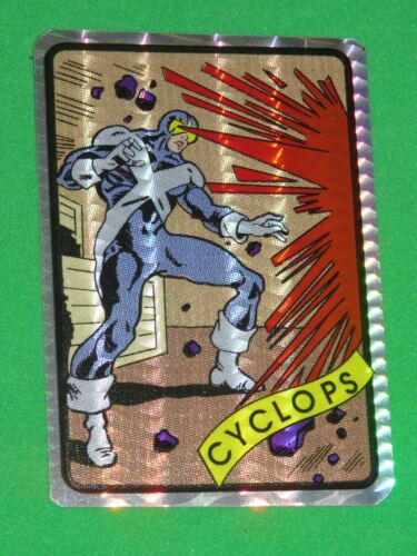 1990 MARVEL UNIVERSE SERIES 1 VENDING MACHINE PRISM STICKER #8 CYCLOPS X-MEN! - Picture 1 of 6