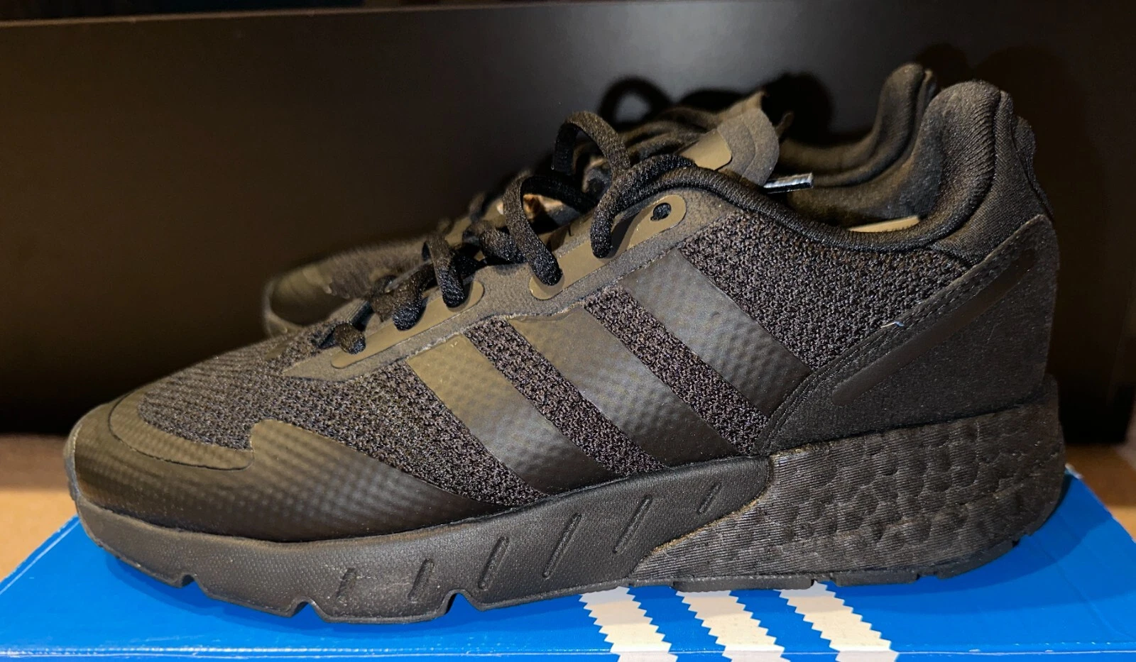 Adidas ZX 1K Boost H68721 Sneakers Scarpe Nero nuove con scatola 100% autentiche!