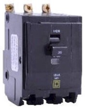 QOB340 - Square D 40 Amp 3 Pole Bolt-On Circuit Breaker 120/240VAC 10kAIC QOB Fr