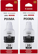 New Genuine Canon GI-20 Black Pigment 2PK Ink Bottle PIXMA G5020