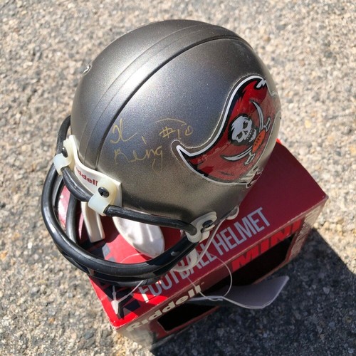 Vtg 1995 Tampa Bay Buccaneers QB Shaun King #10 Signed Mini Helmet in Box - Picture 2 of 11