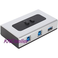 2 Port USB 3.0 High Quality Manual Sharing Switch BOX 2WAY Printer Scanner HDD
